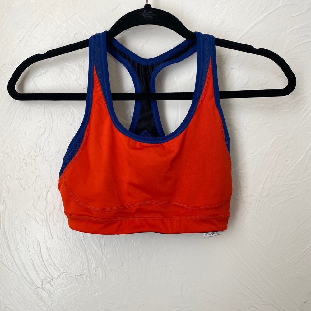 J. Crew x New Balance Red and Blue Racerback Sports Bra
